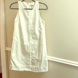 J Crew denim distressed hem dress